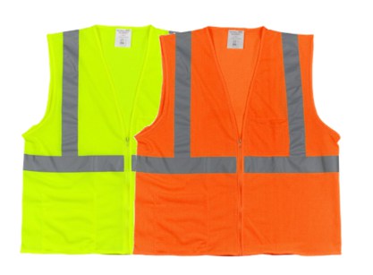 2 Pocket Zipper Mesh Vests
