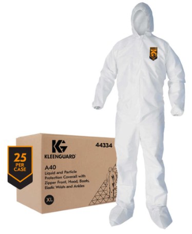 Kimberly Clark KLEENGUARD A40 Hooded Liquid & Particle Protection Coveralls