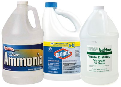 Ammonia, Bleach & Vinegar