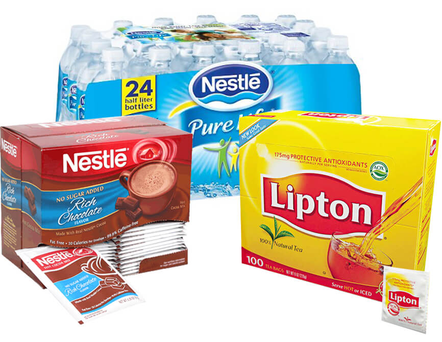 Cocoa, Tea & Water Beverages