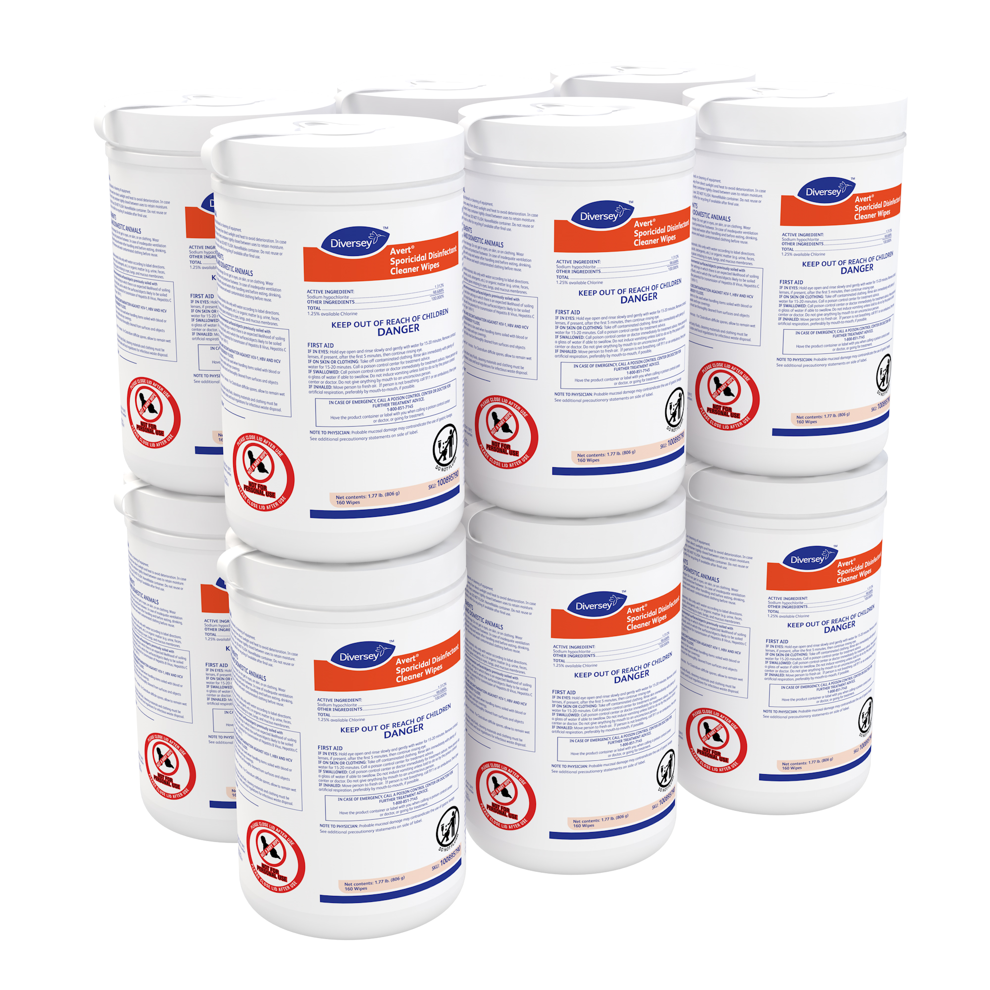 Avert sporicidal store disinfectant cleaner wipes