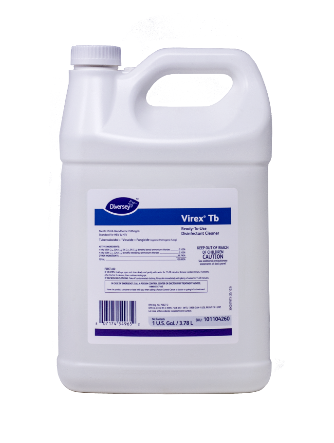 3-Pack Diversey Virex Tb Cleaner  1 Quart Bottles