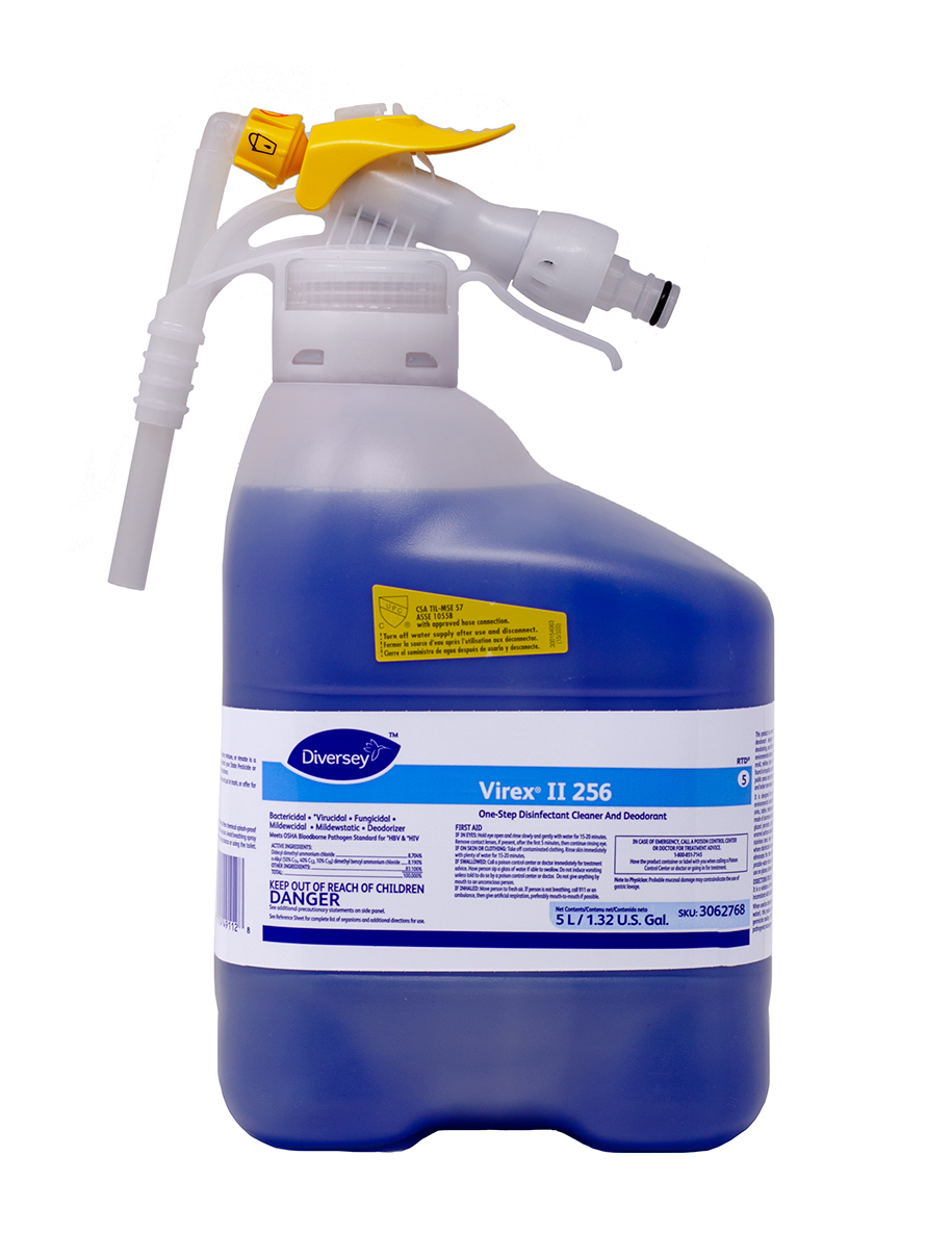 Diversey 3062768 Virex II 256 Disinfectant Cleaner 5 Liter RTD