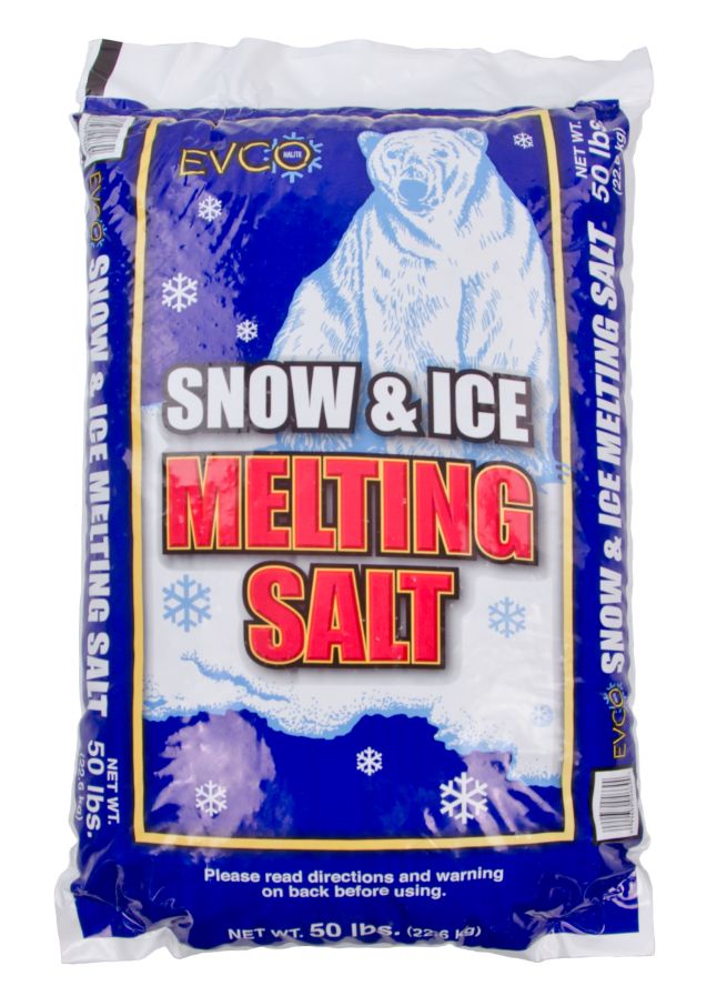 Evco Rock Salt / Safe-T Salt Ice Melter - 50 Pound Bag - SupplyDen