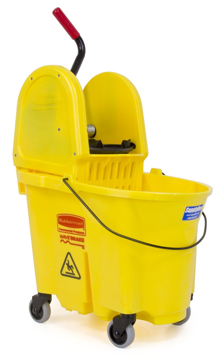 Rubbermaid WaveBrake High-Performance Mopping Systems Mop Bucket and  Side-Press