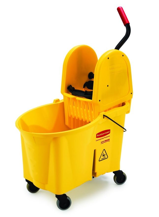 Rubbermaid Commercial Products WaveBrake 35-Quart Commercial Mop Wringer  Bucket with Wheels in the Mop Wringer Buckets department at