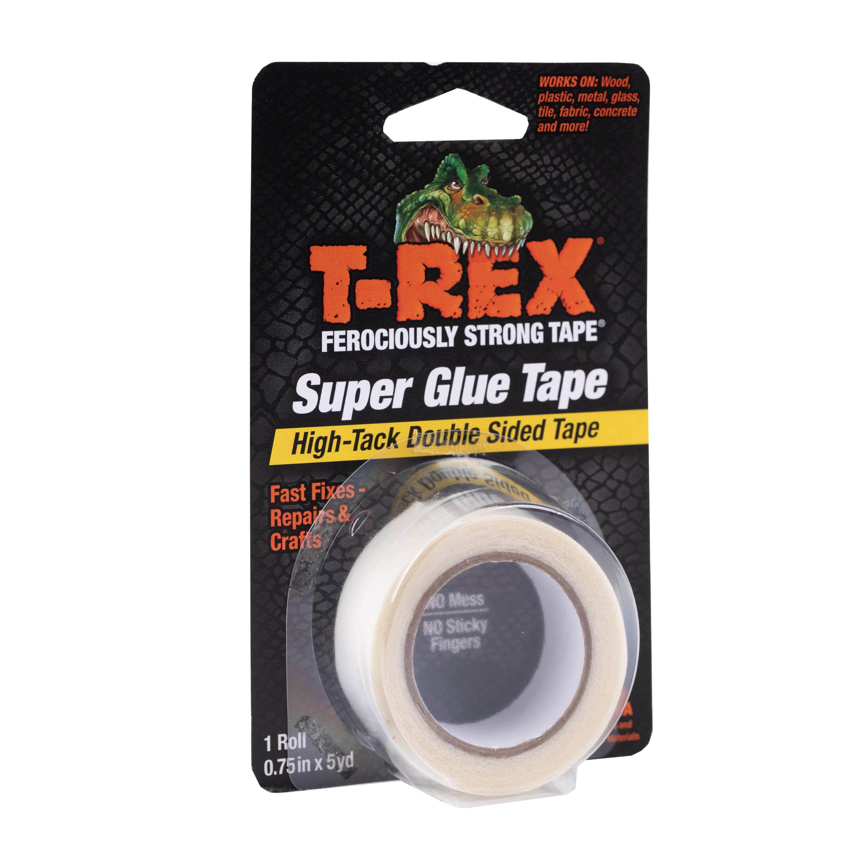 T-Rex 286853 7.5 mil Double Sided Clear Super Glue Tape - 0.75