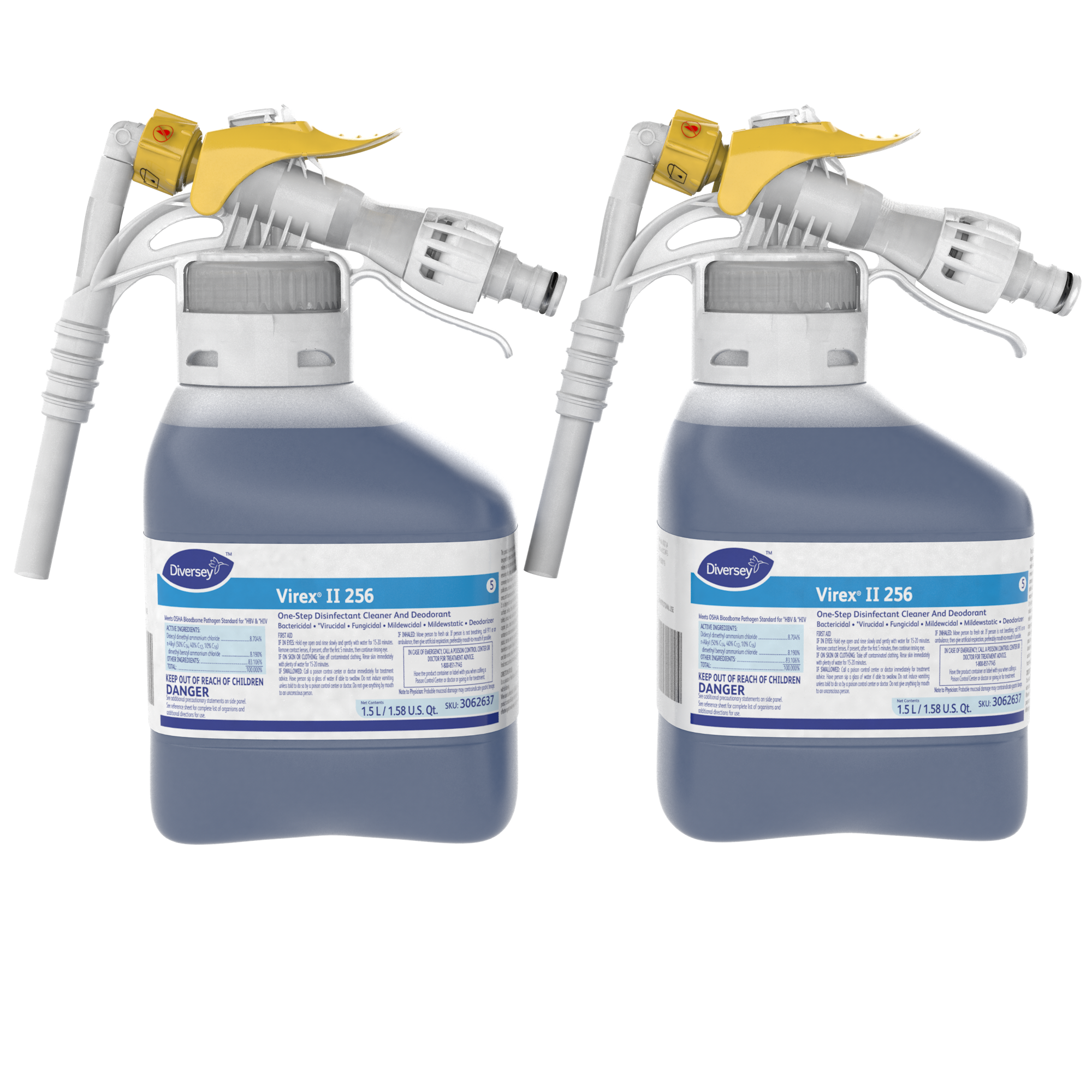 Diversey Virex II 256 Disinfectant Cleaner 3062637 - 1.5 Liter RTD