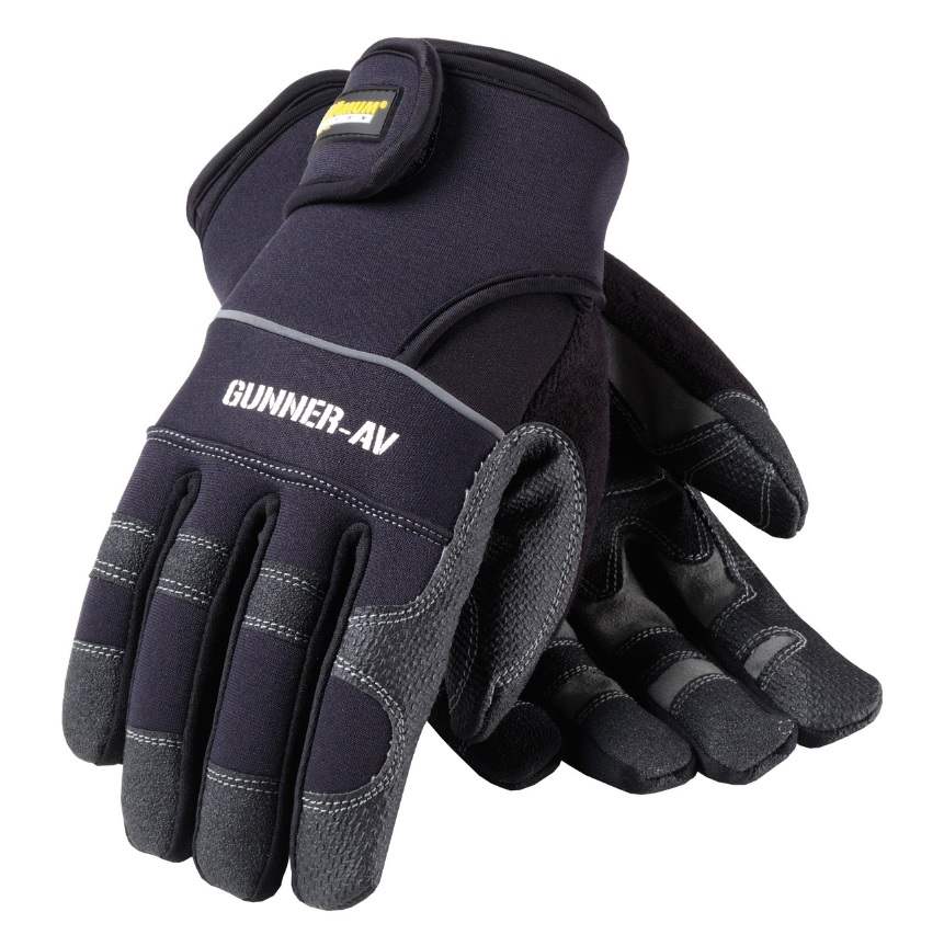 Gunner AV High Performance Anti Vibration Work Gloves Black/Gray