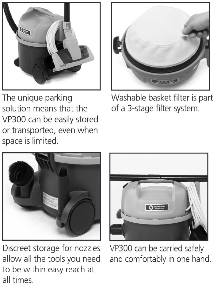 Advance VP300 Bagless Dry Canister Vacuum SupplyDen