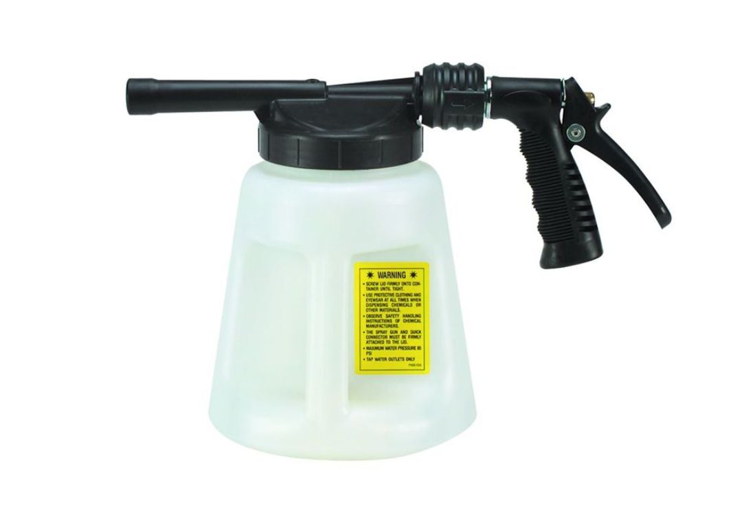 Water Pressure Operated HoseEnd Foam Gun Black/Translucent, 96 ounce SupplyDen