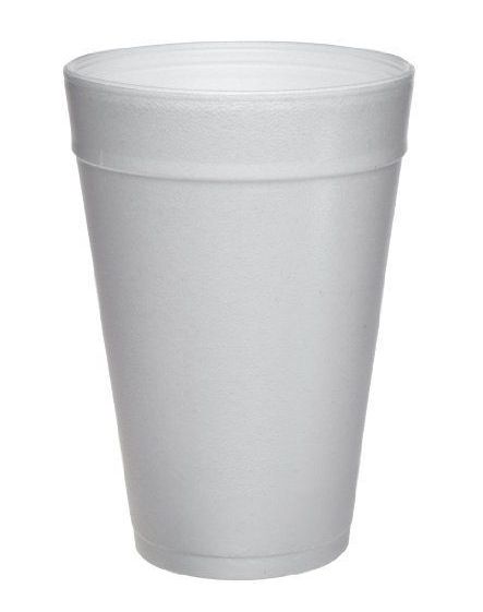 32OZ BIG DRINK FOAM CUP WHITE TALL LIDS = 32JL & 32SL