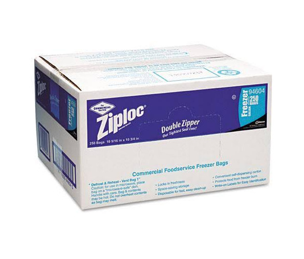Ziploc Gallon Double Zipper Heavy Duty Storage Bags 2.7 Mil, 250