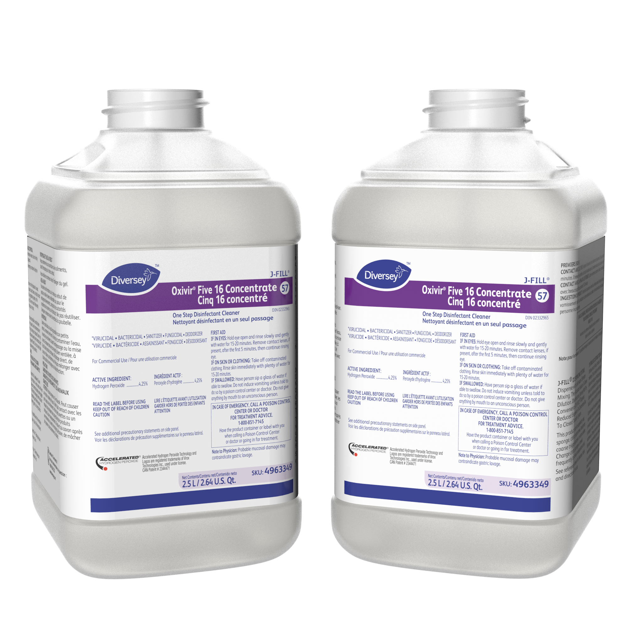 Diversey Oxivir Five 16 Concentrate Disinfectant Cleaner