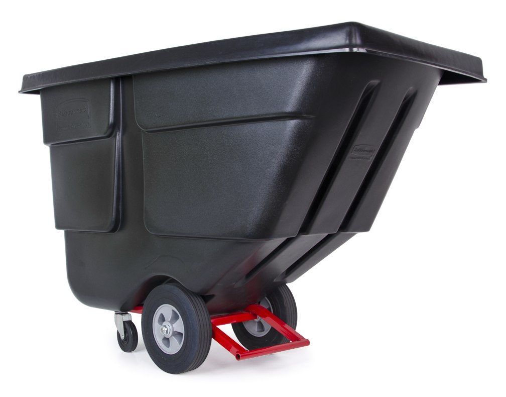 Rubbermaid Tilt Truck 1/2 Cubic Yard, Utility Black 450lb Capacity