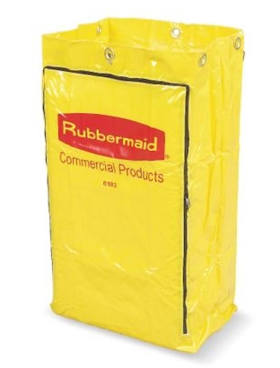 Unbranded Details about   Zippered Yellow Vinyl Replacement Bag For Janitor Cart 