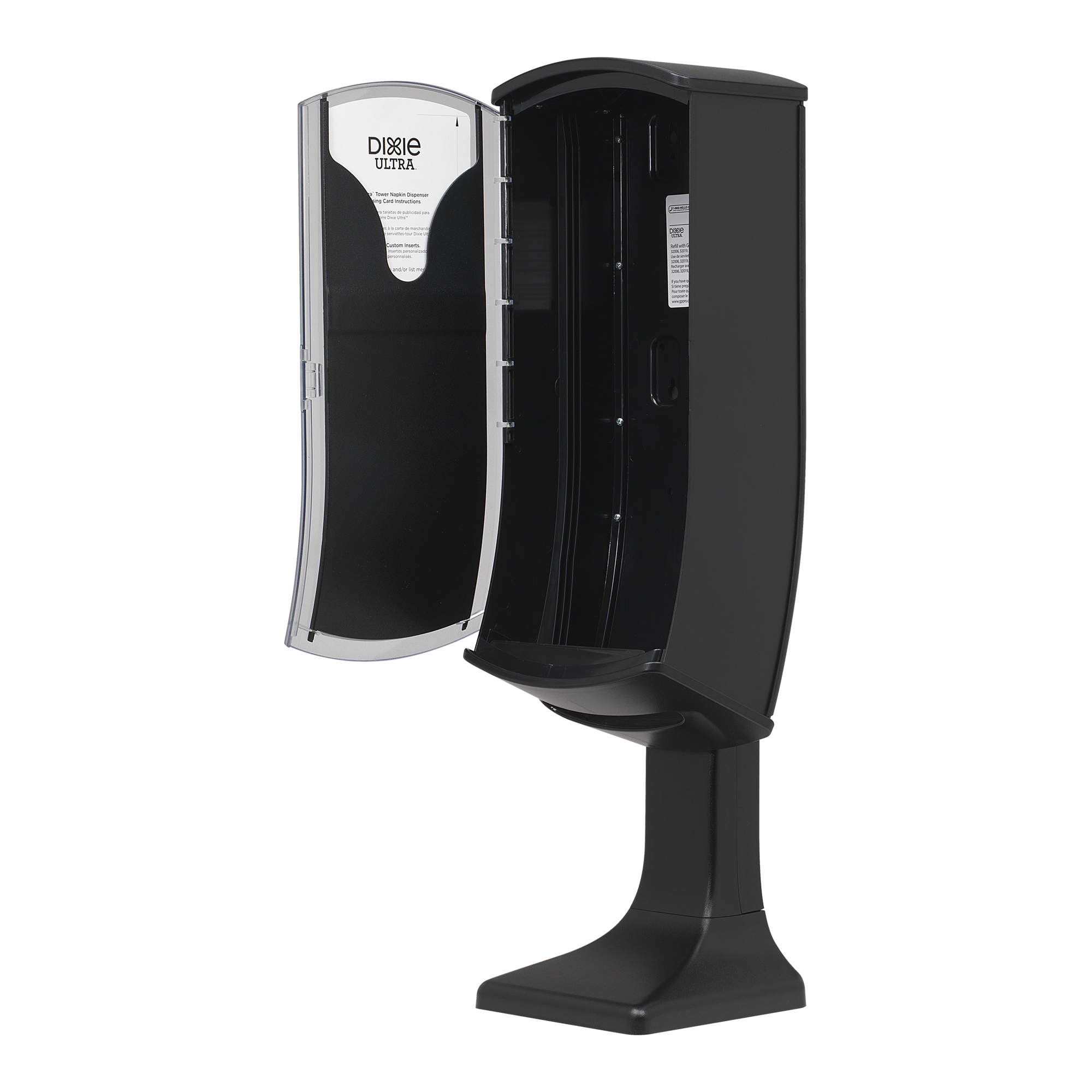 GP Pro 54550 Dixie Ultra Tower Interfold Napkin Dispenser Black