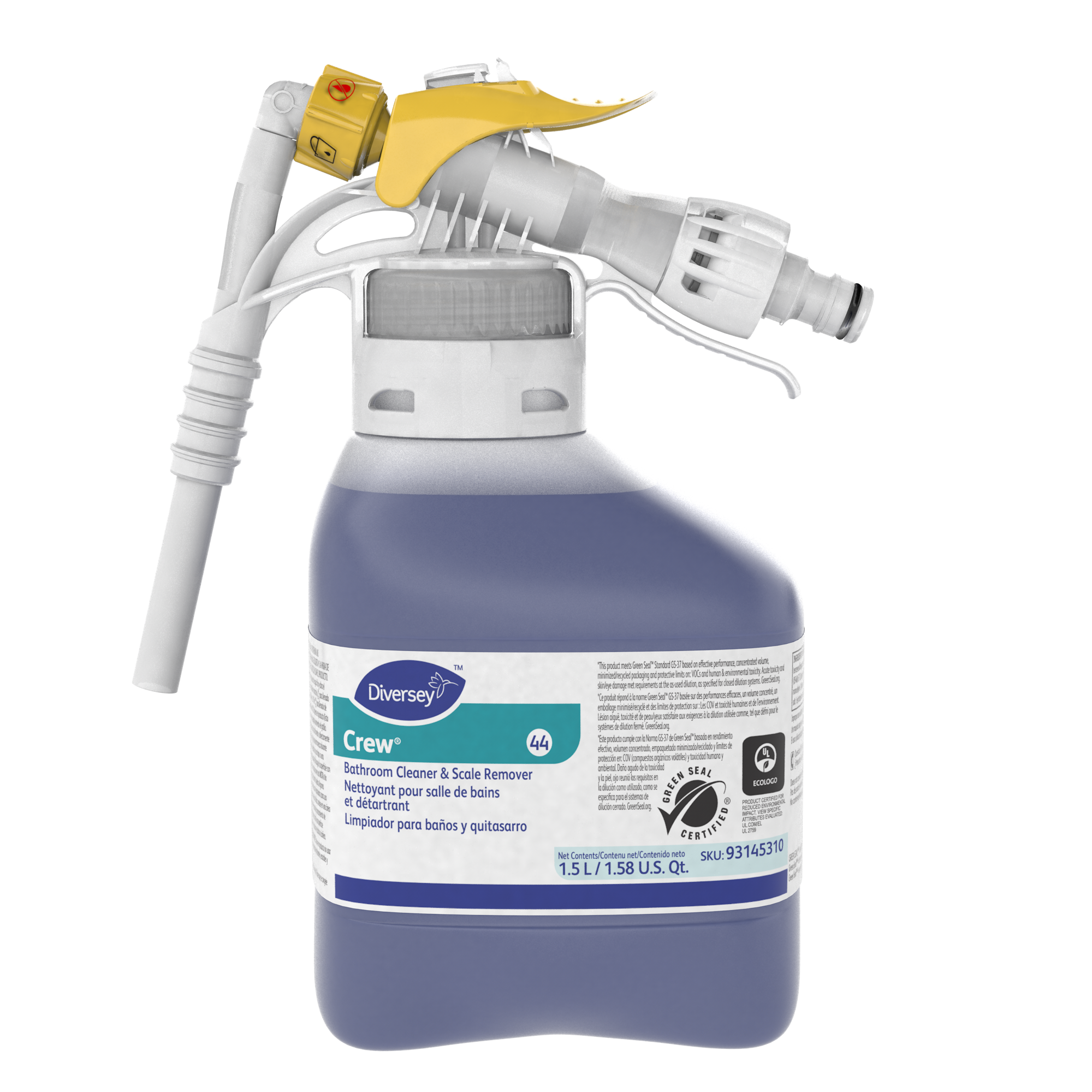 Diversey Crew Bathroom Cleaner & Scale Remover 93145310 - 1.5 Liter RTD