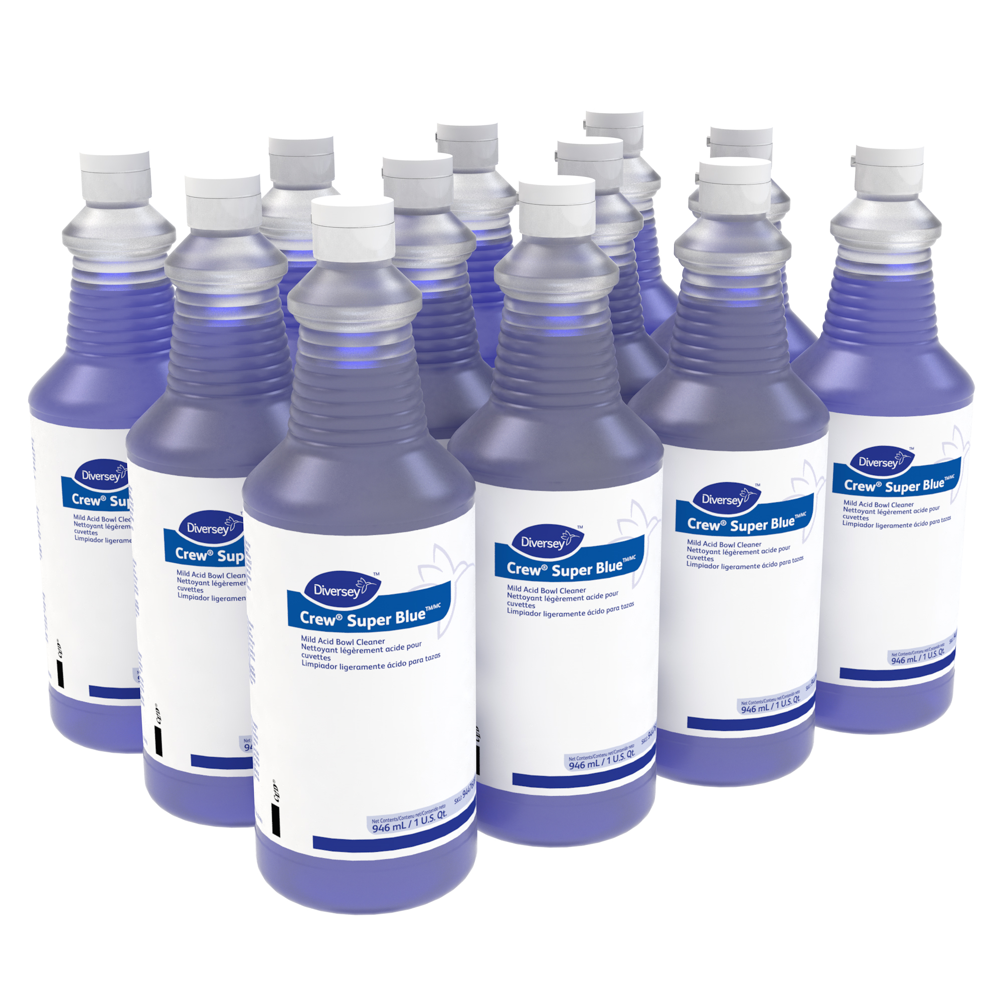 Diversey Crew Super Blue Mild Acid Bowl Cleaner 94476081