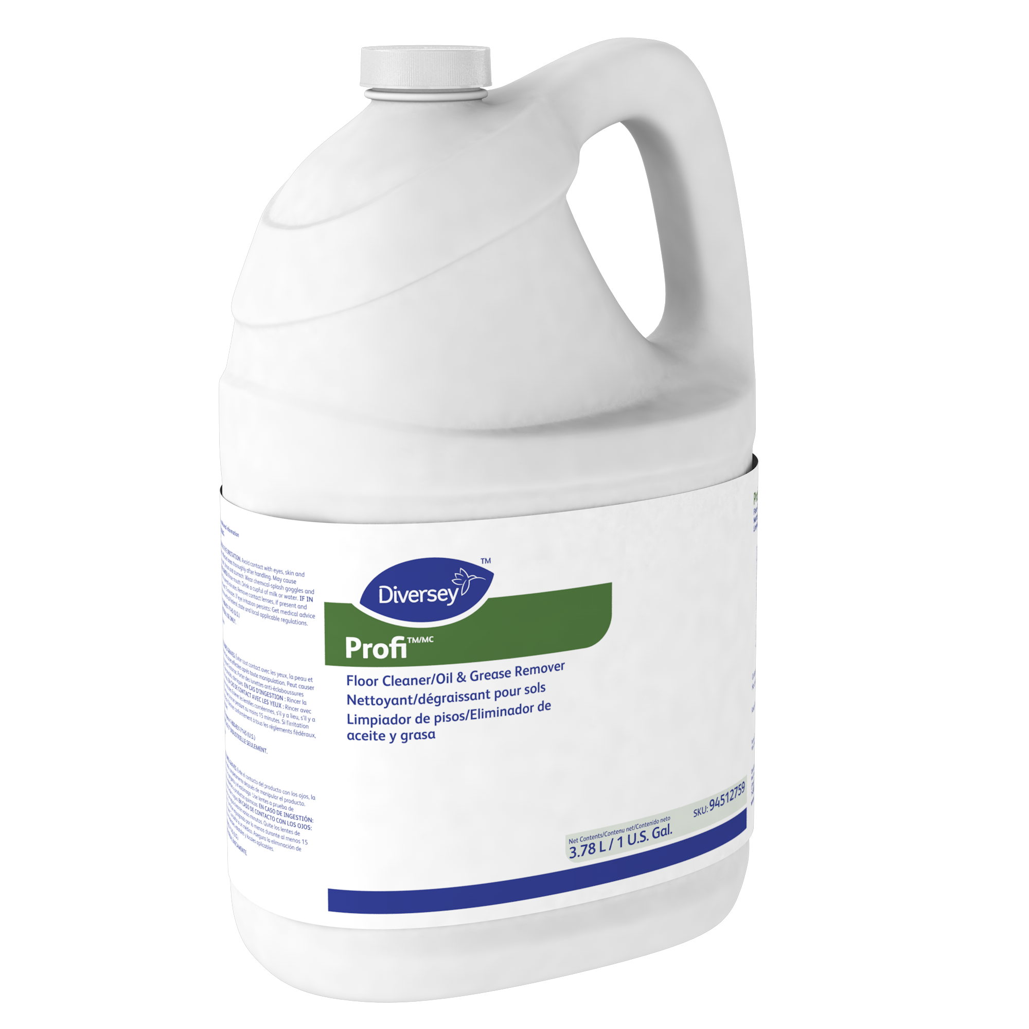 Diversey Profi Floor Cleaner & Grease Remover 94512759 Gallon 11453