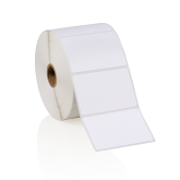 3" x 2" White Direct Thermal Labels - 1" Small Core, 1240 per Roll, 6 Rolls per Case (7440 Count)