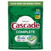 Cascade 80675 Dishwasher Detergent ActionPacs - 17.6 oz, 33 Count