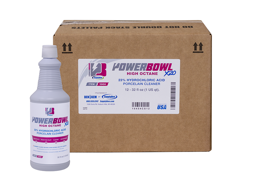 PowerBOWL X20 High Octane 23% HCL Acid Bathroom Cleaner - Quart