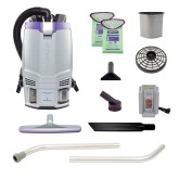 GoFit 6 Cordless 4Ah, 6 qt. Commercial Backpack Vacuum w/ Xover Multi-Surface Two-Piece Wand Tool Kit