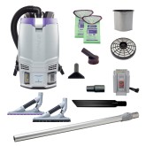 ProTeam GoFit 6  4 Ah 6 Qt. Cordless Backpack Vacuum with ProBlade Hard Surface and Carpet Kit