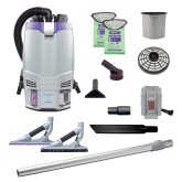 ProTeam GoFit 6 8 Ah 6 Qt. Cordless Backpack Vacuum with ProBlade Hard Surface & Carpet Floor Tool Kit