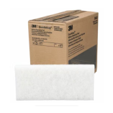 3M 8440 White Light Duty Doodlebug Cleaning Pad  - 4.625" x 10" - 10/case