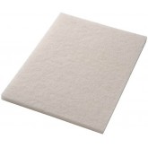 14" x 32" White Rectangular Polishing Pads