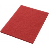 14" x 28" Red Rectangular Buffing Pads - 10 Count