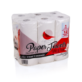 Cardinal 2-Ply Perforated Household Kitchen Paper Towel - 125 Sheets per Jumbo Roll, 6 Rolls per Case
