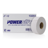 PowerSOFT 2-Ply  9" Jr. Jumbo Bath Tissue - 12 per Case