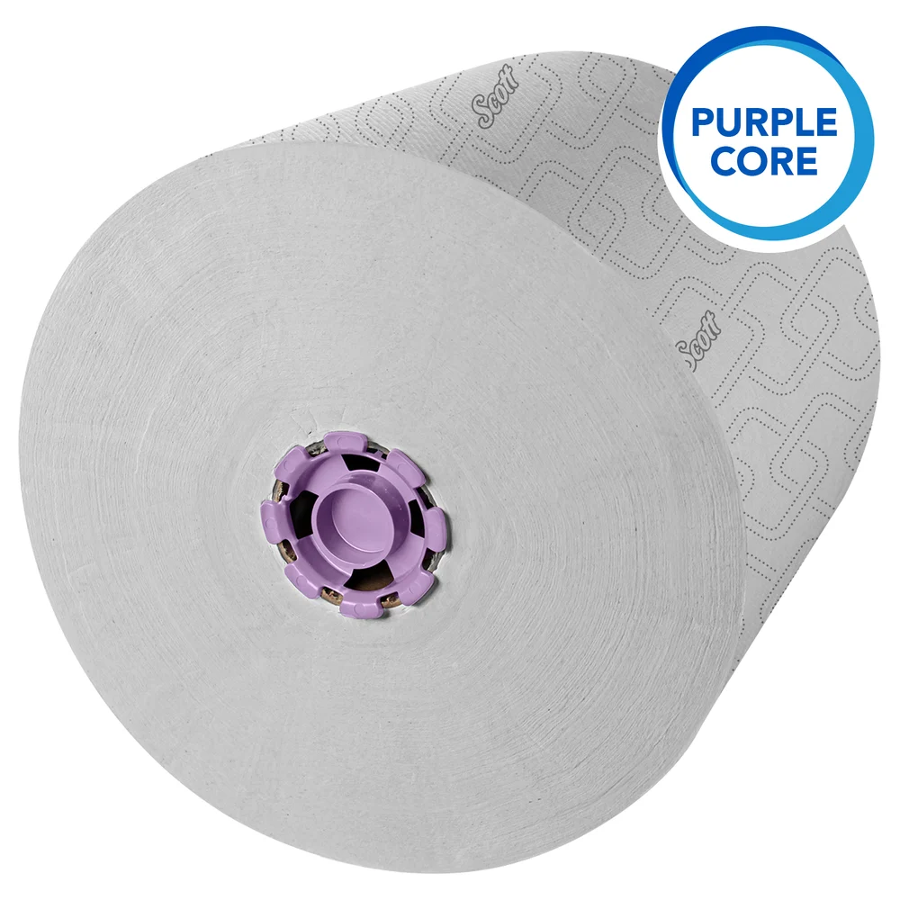 Scott Essential High Capacity Roll Towels for Purple Core Dispensers 02001 - 8" x 950', 6 rolls per case