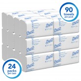 Scott Control Plus Slimfold Paper Towels 04442 - White, 90 per pack, 24 packs per case