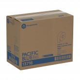GP Pro 13718 Pacific Blue Basic 1-Ply 9" Jr. Jumbo Bathroom Tissue - White, 2000' L x 3.5" W