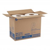 GP Pro 13728 Pacific Blue Select 2-Ply 9" Jr. Jumbo Bathroom Tissue - White, 1000' L x 3.5" W
