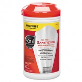 Sani Professional P56784 No-Rinse Sanitizing Multi-Surface Wipes - 95 count