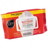Sani Professional M30472 No-Rinse White 9 inch x 8 inch Sanitizing Multi-Surface Wipes - 72 wipes per pack, 12 packs per case