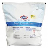 Clorox 30359 Bleach Unscented 12 inch x 12 inch Germicidal Wipes Refill - 110 per pouch, 2 pouches per case