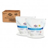 Clorox 30359 Bleach Unscented 12 inch x 12 inch Germicidal Wipes Refill - 110 per pouch, 2 pouches per case