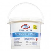 Clorox 30358 Bleach Unscented 12 inch x 12 inch Germicidal Wipes - 110 per canister, 2 canisters per case