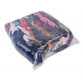 Washed Cotton Sweatshirt Rags - Assorted Colors, 25 Pound Box