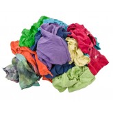 Texwypit Recycled Cotton Blend T-Shirt Rags - Assorted Colors, 50lb Box