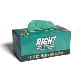 Right Rags Microfiber Cloths GREEN 12"x12" in Pro Go Dispenser Box 50ct MFRRG