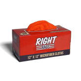 Right Rags Microfiber Cloths RED 12"x12" in Pro Go Dispenser Box 50ct MFRRR