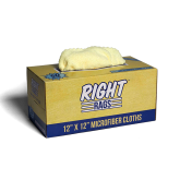 Right Rags Microfiber Cloths  YELLOW 12"x12" in Pro Go Dispenser Box 50ct MFRRY