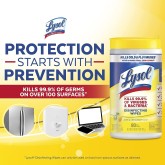 Lysol 77182 Lemon & Lime Blossom Disinfecting Wipes - 80 wipes per canister, 6 canisters per case